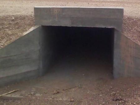 L'un des neuf (09) dalots construits sur la Route KANTE-NADOBA – FRE BENIN
