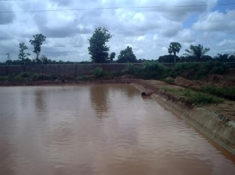 Bassin d'orage à Maria Gléta au Bénin
